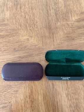 Classic Eyeglass Case with Emerald Velvet Lining